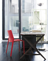 Contemporary garden chair / stackable /...