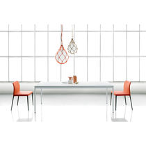 Contemporary table / ceramic / steel / metal...