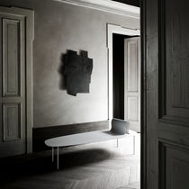Contemporary bench / aluminium / lacquered...
