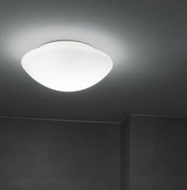 Contemporary ceiling light / round / blown...