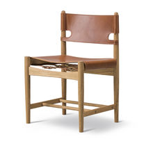 Scandinavian design dining chair / leather...