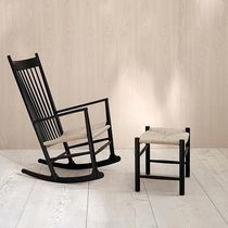 Contemporary armchair / rope / walnut /...