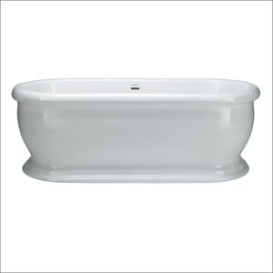 free-standing bathtub / oval / acrylic / double