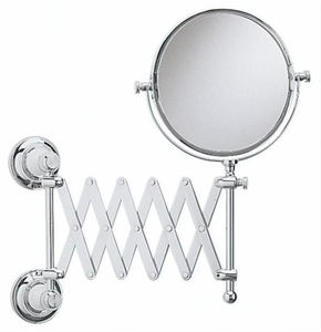 wall-mounted bathroom mirror / magnifying / swivel / double-sided