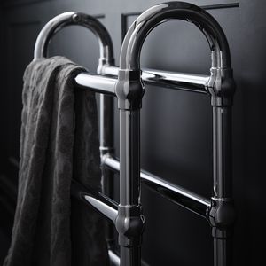 hot water towel radiator / metal / traditional / bathroom