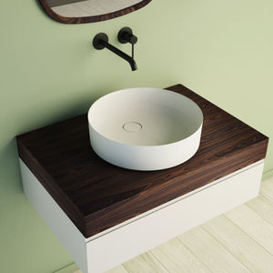 countertop washbasin / round / Solid Surface / contemporary