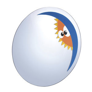 wall-mounted bathroom mirror / child's / contemporary / round