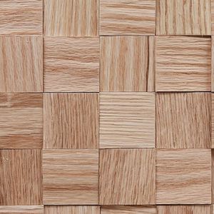 solid wood decorative panel / wall-mounted / 3D / mosaic look