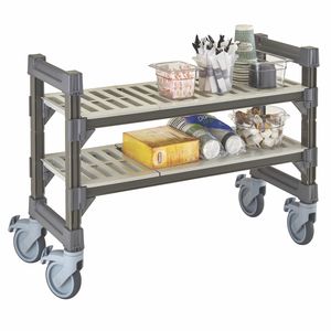 low shelf / mobile / contemporary / plastic