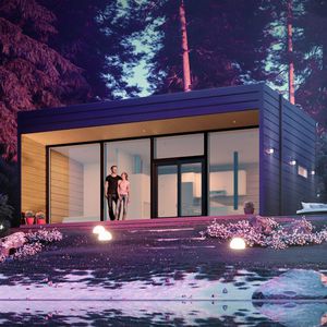modular house / modern / wood / energy-efficient