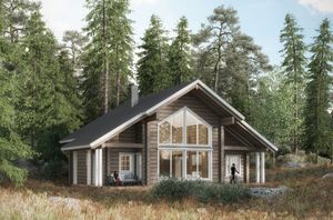 passive house / log / traditional / wooden