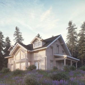 passive house / standard model / contemporary / wooden