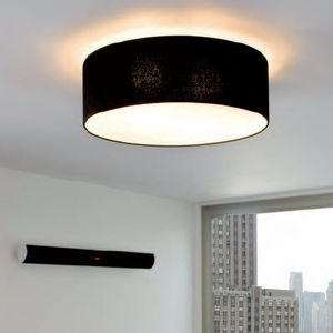 contemporary ceiling light / round / fabric / fluorescent