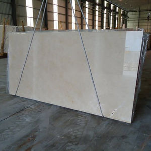 limestone stone slab / polished / brushed / bush hammered