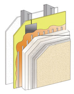 thermal insulation / for exterior insulation finishing systems / panel / waterproof