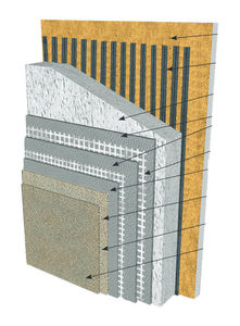 thermal-acoustic insulation / for exterior insulation finishing systems / panel / waterproof
