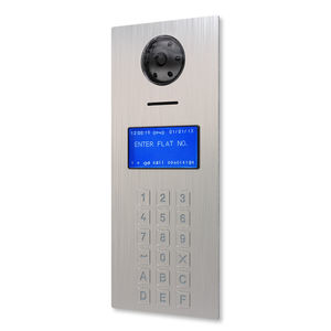 brushed stainless steel video door intercom