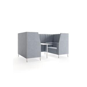 modular upholstered bench / contemporary / fabric / leather