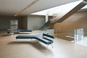 modular upholstered bench / contemporary / leather / commercial
