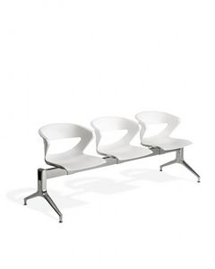 metal beam chairs / 3-seater / indoor