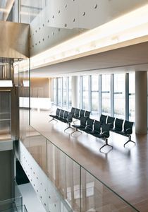 metal beam chairs / 3-seater / indoor