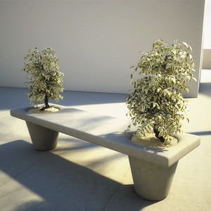 contemporary public bench