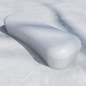 public bench / contemporary / fiber-reinforced concrete / child's
