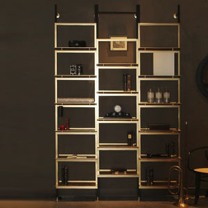 modular bookcase / wall-mounted / floor-to-ceiling / mobile
