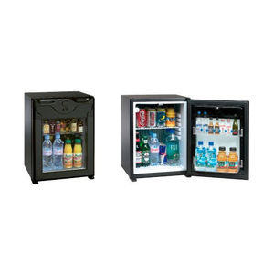 glass-front minibar