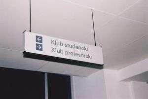 hanging signboard