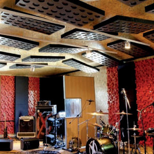 interior acoustic panel / synthetic fiber / self-supporting / commercial