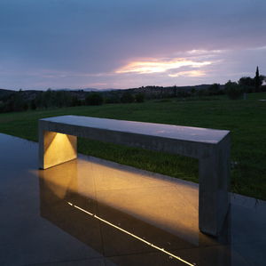 contemporary public bench