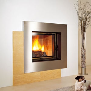 wood-burning fireplace