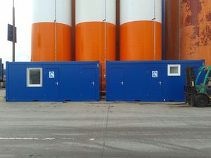 industrial use container construction / for laboratories / galvanized steel