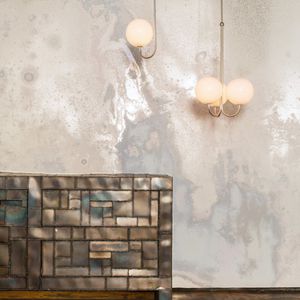 contemporary wallpaper / abstract motif / handmade / fire-retardant