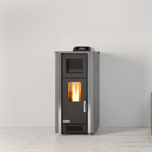 pellet boiler stove / contemporary / metal