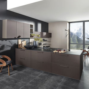 contemporary kitchen / laminate / island / lacquered