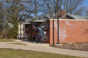 wall-mounted bike rack