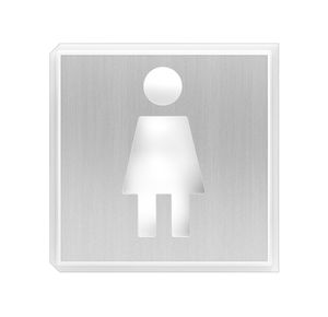 aluminum door pictogram / Plexiglas® / handrail / orientation