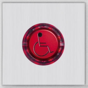 aluminum door pictogram / handrail / orientation / luminous