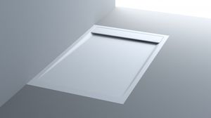 rectangular shower tray / acrylic / custom / non-slip