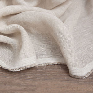curtain fabric / plain / linen