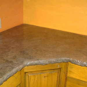 Concrete countertop - iCoat - marble / kitchen / round edge