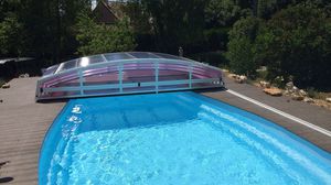 low swimming pool enclosure