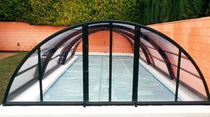 low swimming pool enclosure