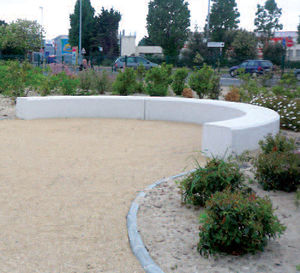 contemporary public bench