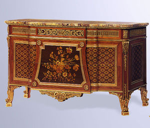 classic chest of drawers / mahogany / marble / custom