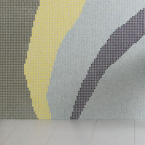 indoor mosaic tile / wall / porcelain stoneware / round