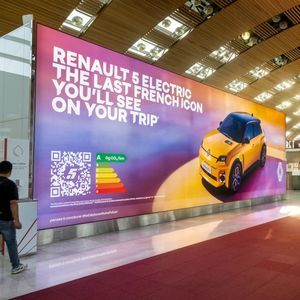 ceiling-mounted advertising panel