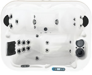 built-in hot tub